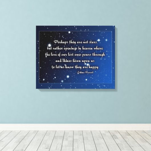 Sympathiekaart Eskimo spreekwoord - sterren Canvas Afdruk (Insitu (Houten vloer))