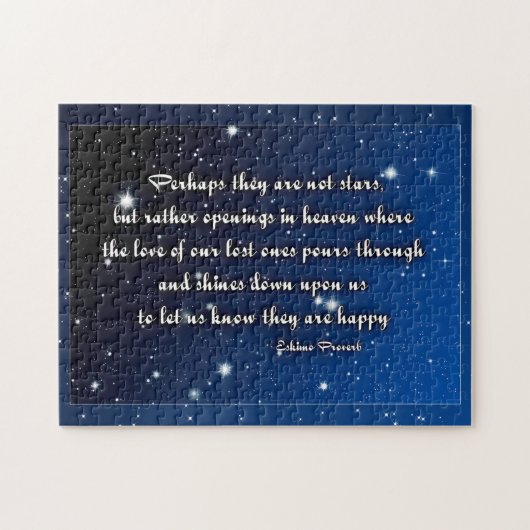 Sympathiekaart Eskimo spreekwoord - sterren Legpuzzel (Horizontaal)