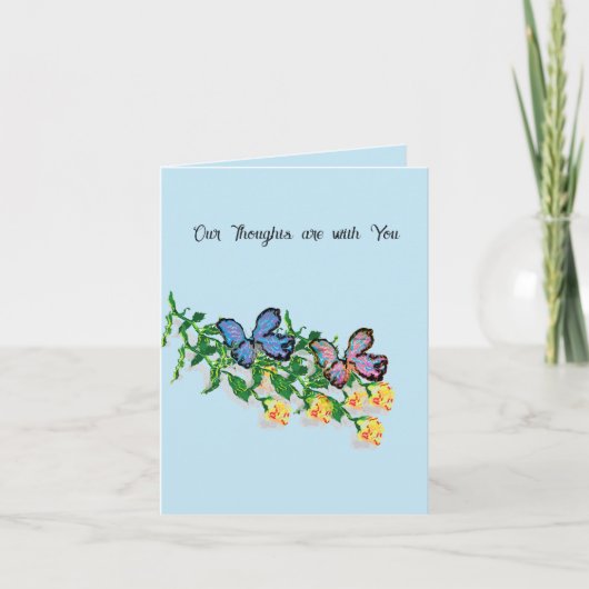 Sympathiekaart: gele rozen kaart (Voorkant)