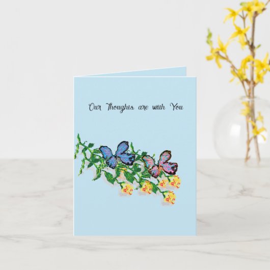 Sympathiekaart: gele rozen kaart (Gele Bloem)