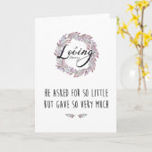 Sympathiekaart "Hij vroeg om zo weinig" Kaart (Gele Bloem)