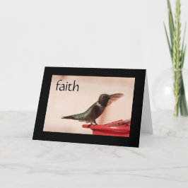 Sympathiekaart: Hummingbird w verse on Faith Kaart