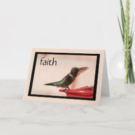 Sympathiekaart: Hummingbird w verse on Faith Kaart