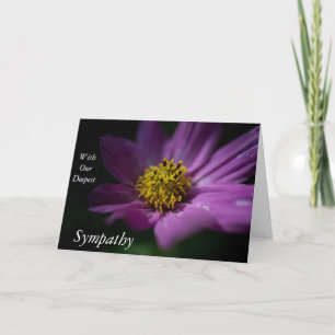 Sympathiekaart met een Paarse bloem Kaart