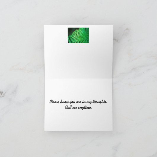 Sympathiekaart met Green Fern Kaart (Binnen)