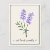 sympathiekaart met handgetekende bloem briefkaart (Voorkant)