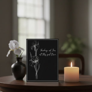  sympathiekaart met handgetekende iris briefkaart