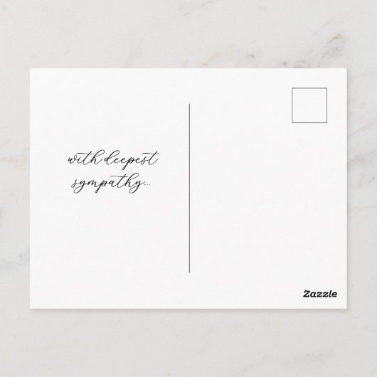  sympathiekaart met handgetekende iris briefkaart (Achterkant)