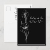  sympathiekaart met handgetekende iris briefkaart (Voorkant / Achterkant)