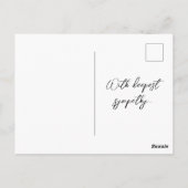  sympathiekaart met handgetekende iris briefkaart (Achterkant)