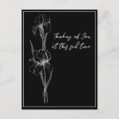  sympathiekaart met handgetekende iris briefkaart (Voorkant)