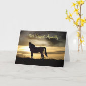 Sympathiekaart met paard en zonnescherm kaart (Gele Bloem)