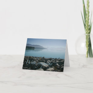 Sympathiekaart met serene meer- en bergzicht kaart