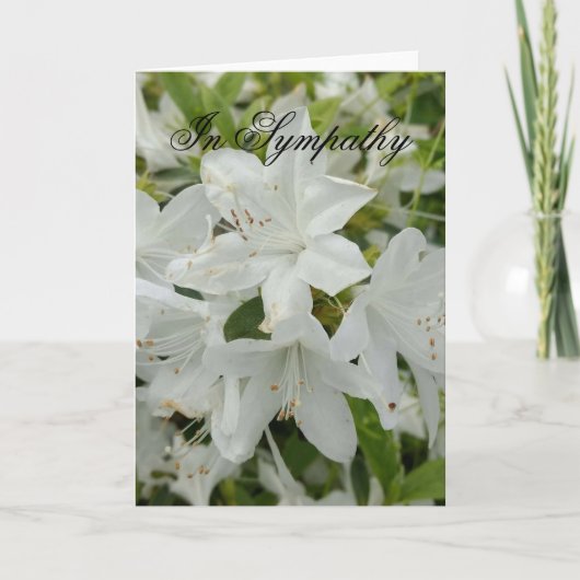 Sympathiekaart met witte azalea’s kaart (Voorkant)