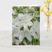 Sympathiekaart met witte azalea’s kaart (Gele Bloem)