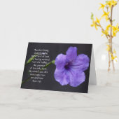 Sympathiekaart, Paarse bloei, Bijbelvers over het  Kaart (Gele Bloem)