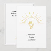 Sympathiekaart Praying Hands Cross Spiritueel Whit (Voorkant / Achterkant)