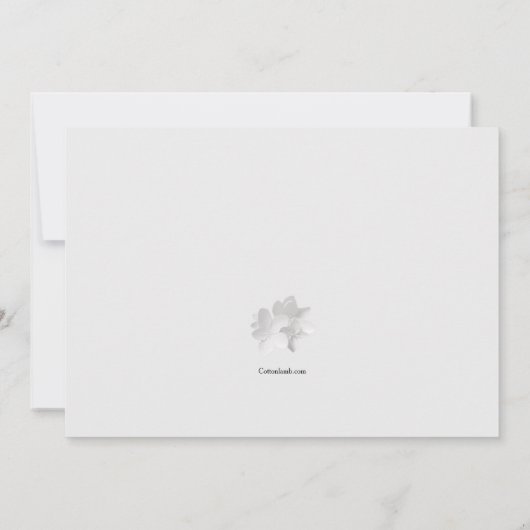 Sympathiekaart van het witte kruis kaart (Achterkant)