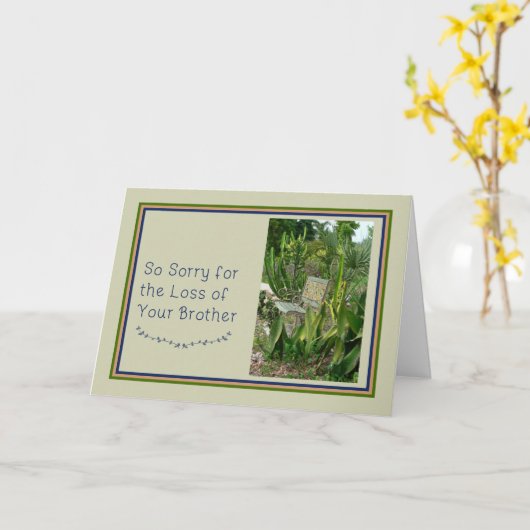 Sympathiekaart voor broer met bank en Plant Kaart (Gele Bloem)