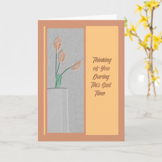 Sympathiekaart voor echtgenoot/echtgenote met digi kaart (Gele Bloem)