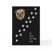 Sympathiekaart voor een Pet Pug in Black