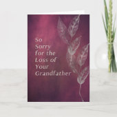 Sympathiekaart voor grootvader in Cranberry Kaart (Voorkant)