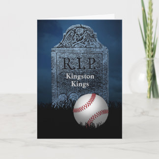 Sympathiekaart voor het verlies van uw Baseball Te Kaart