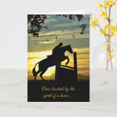 Sympathiekaart voor Hunter Jumper Horse Kaart (Gele Bloem)