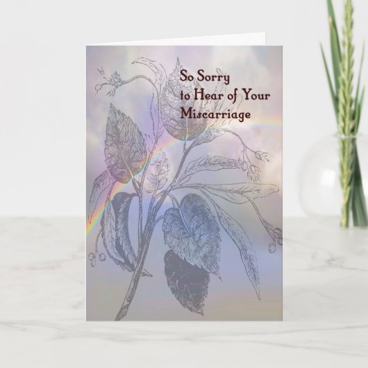 Sympathiekaart voor miskramen feestdagen kaart (Voorkant)