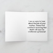 Sympathiekaart voor moeder kaart (Binnen)