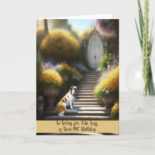 Sympathiekaart voor Pet Bulldog A1-technologie Bedankkaart