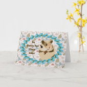 Sympathiekaart voor Pet Hamster. Kaart (Gele Bloem)