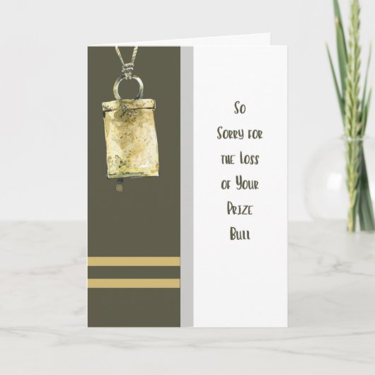 Sympathiekaart voor Pet Prize Bull Kaart (Voorkant)