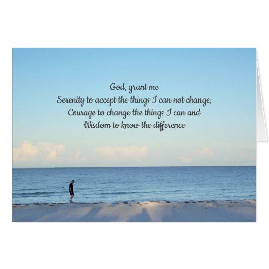 Sympathiekaart voor Serenity Prayer (Voorkant Horizontaal)