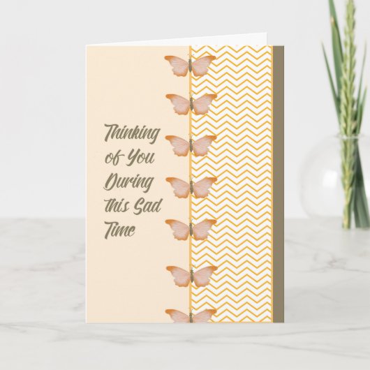 Sympathiekaart voor stap zuster met Butterflies Kaart (Voorkant)