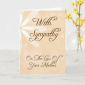 Sympathiekaart voor verlies moeder kaart (Gele Bloem)