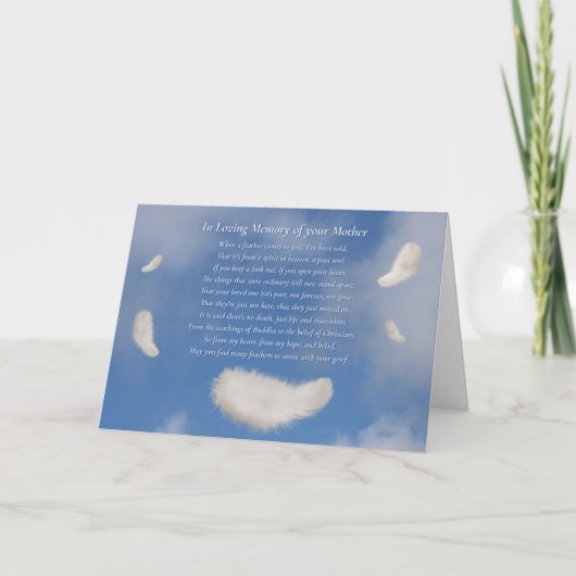 Sympathiekaart voor verlies moeder Spiritueel Kaart (Voorkant)