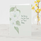 Sympathiekaart voor verlies van Baby groene bloeme Kaart (Gele Bloem)