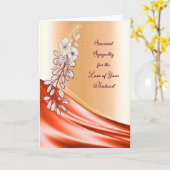 Sympathiekaart voor verlies van man kaart (Gele Bloem)