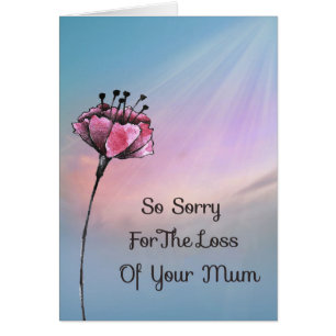 Sympathiekaart voor verlies van mum cranberry-vent