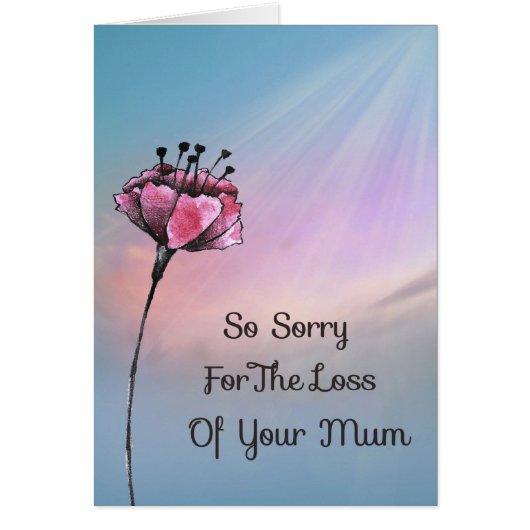 Sympathiekaart voor verlies van mum cranberry-vent (Voorkant)