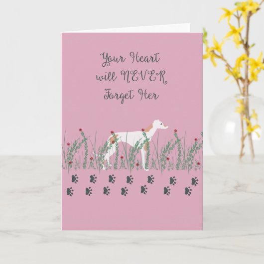 Sympathiekaart voor verlies van Vrouw Greyhound Kaart (Gele Bloem)