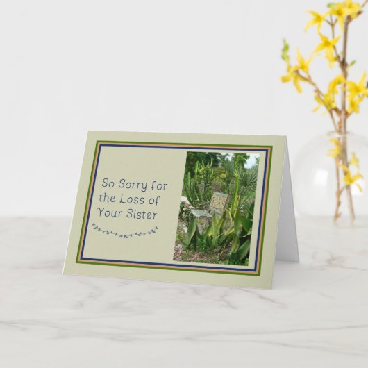 Sympathiekaart voor zuster met bank en Planten Kaart (Gele Bloem)