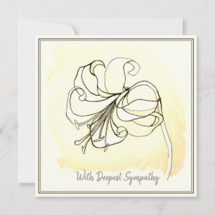 Sympathiekaart voor zwarte en witte Lily-tekening