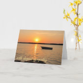 Sympathiekaart zonsondergang met bootje van Jo Afb Kaart (Gele Bloem)