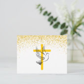 Sympathieke begrafenis - Bedankkaart - Faux Glitte Briefkaart (Staand voorkant)