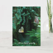 sympathiepaar vlinders in de tropische tuin kaart (Voorkant)