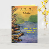 Sympathietijd van verlies van Sunshine Verse Lake Kaart (Gele Bloem)