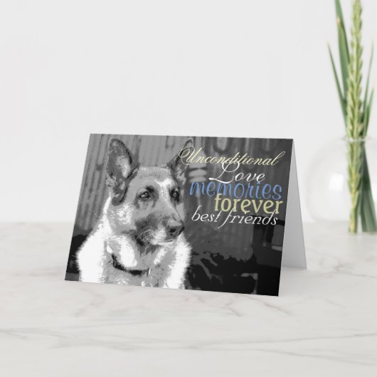 Sympathieverlies van een huisdier kaart (Voorkant)