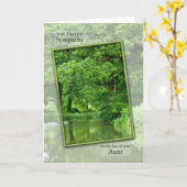 Sympathieverlies van tante, rustige rivierscène kaart (Gele Bloem)